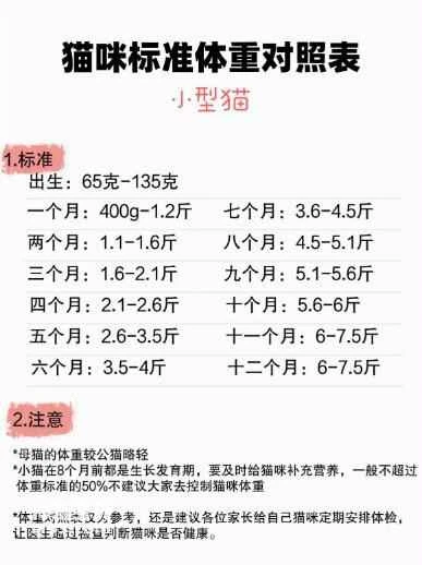 What is the normal weight for a six-month-old kitten?